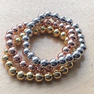 designer color tri tone bracelet stretch